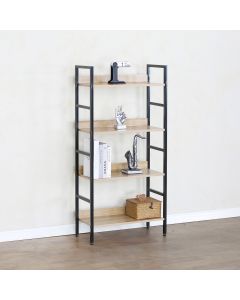 Librero 4 Estantes CLK Metal / Melamina