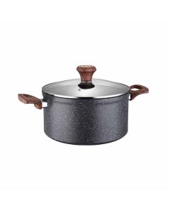 Olla Mármol Vegga Negro 24cm Con Tapa