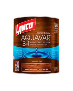 Barniz Lanco Aquavar Marron Oscuro Galón AQ1361-4