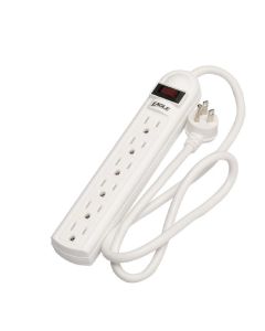 Regleta Eagle 6 Tomas Con Enchufe Curvo Blanco