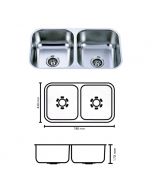 Combo Fregadero + Grifo +  Escurridor + Lavacopas