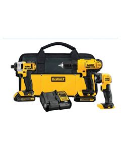 Taladro Inalambrico + Desatornillador Impacto + Linterna 20V 